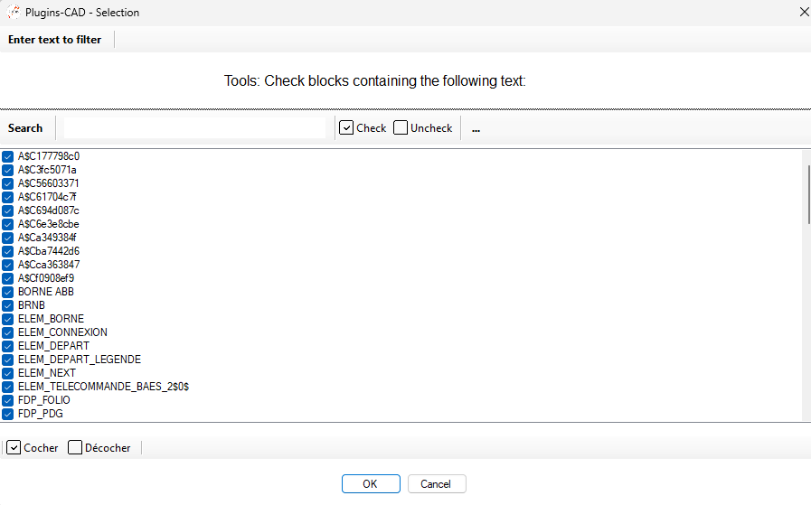 Détection de tous les blocs dans l'espace Objet