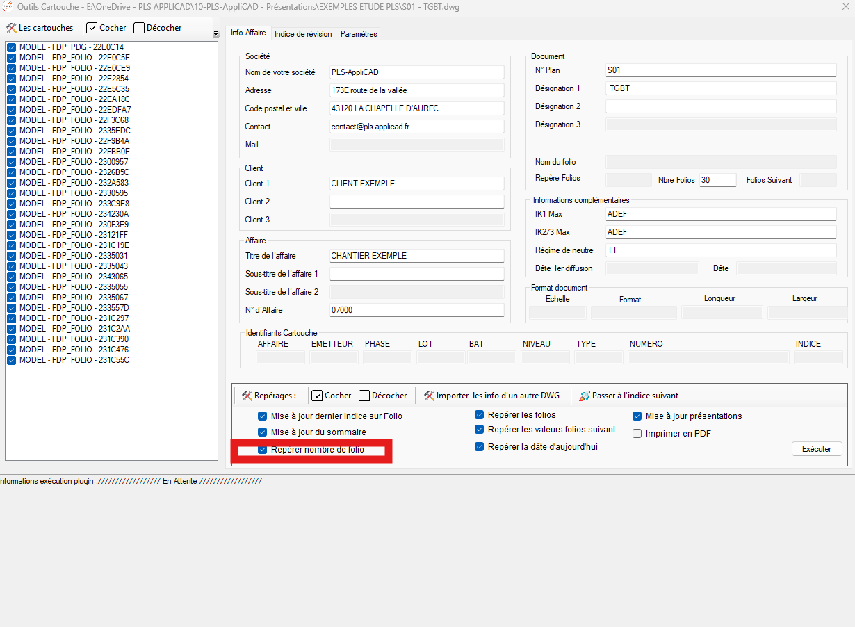 Calcul automatique du nombre de folios
