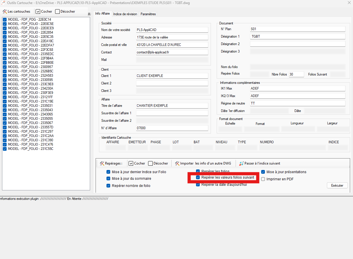 Détection du folio suivant et remplissage automatique