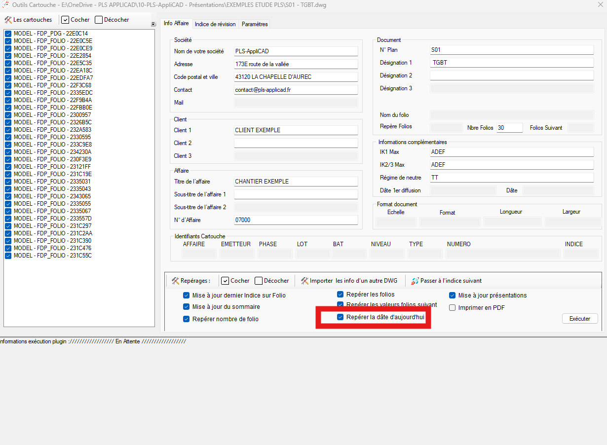 Remplissage automatique de la date du jour