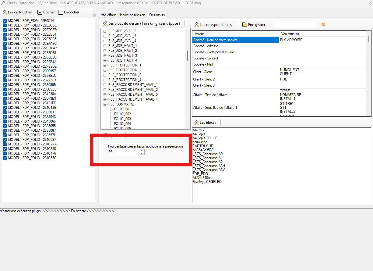 Réglage du pourcentage de zoom pour les présentations