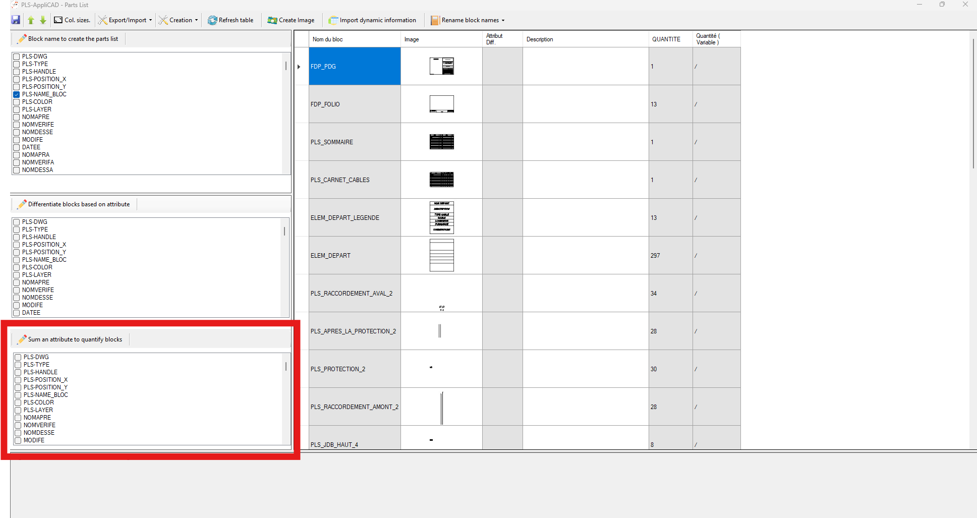 Addition d'une valeur numérique (longueur totale, etc.) au lieu d'un simple comptage