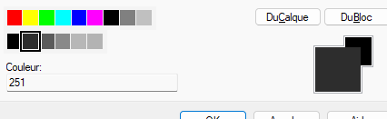 Appliquer le gris 251 dans le DWG